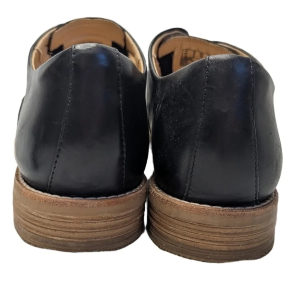 Clarks Artisan Edenvale Opal Leather Black Slip On Loafers Oxford Women’s Sz 8 - Picture 4 of 9